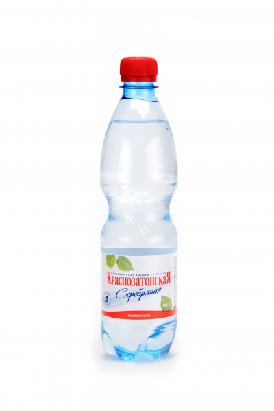«Краснозатонская  Серебряная», 0.5л х 12 шт. вода питьевая газированная.